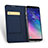 Leather Case Stands Flip Cover for Samsung Galaxy A6 (2018) Dual SIM Blue