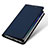 Leather Case Stands Flip Cover for Samsung Galaxy A6 Plus Blue