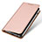 Leather Case Stands Flip Cover for Samsung Galaxy A8 (2018) A530F Rose Gold