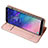 Leather Case Stands Flip Cover for Samsung Galaxy A9 Star Lite Pink
