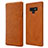 Leather Case Stands Flip Cover for Samsung Galaxy Note 9 Brown