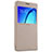 Leather Case Stands Flip Cover for Samsung Galaxy On5 Pro Gold