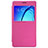 Leather Case Stands Flip Cover for Samsung Galaxy On5 Pro Hot Pink