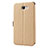 Leather Case Stands Flip Cover for Samsung Galaxy On7 (2016) G6100 Gold