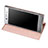Leather Case Stands Flip Cover for Sony Xperia XZ1 Compact Rose Gold