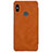 Leather Case Stands Flip Cover for Xiaomi Redmi Note 5 Brown