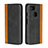 Leather Case Stands Flip Cover G01 Holder for Google Pixel 3 Black