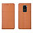 Leather Case Stands Flip Cover G03 Holder for Xiaomi Redmi 10X 4G Orange