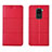 Leather Case Stands Flip Cover G03 Holder for Xiaomi Redmi 10X 4G Red