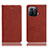 Leather Case Stands Flip Cover H02P Holder for Xiaomi Mi 11 Pro 5G Brown