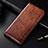 Leather Case Stands Flip Cover H03 Holder for Apple iPhone 13 Pro Brown