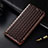 Leather Case Stands Flip Cover H05 Holder for Apple iPhone 13 Mini Brown