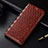 Leather Case Stands Flip Cover H05 Holder for Apple iPhone 13 Mini Light Brown