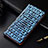 Leather Case Stands Flip Cover H07 Holder for Apple iPhone 13 Mini Blue