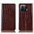 Leather Case Stands Flip Cover H08P Holder for Xiaomi Mi 11 Pro 5G Brown