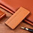 Leather Case Stands Flip Cover H10 Holder for Apple iPhone 14 Orange