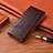 Leather Case Stands Flip Cover H12 Holder for Apple iPhone 13 Mini Brown