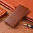 Leather Case Stands Flip Cover H12 Holder for Apple iPhone 13 Mini Light Brown
