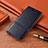 Leather Case Stands Flip Cover H14 Holder for Apple iPhone 13 Pro Max Blue