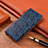 Leather Case Stands Flip Cover H17 Holder for Apple iPhone 13 Mini Blue