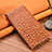 Leather Case Stands Flip Cover H18 Holder for Apple iPhone 14 Plus Light Brown