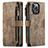 Leather Case Stands Flip Cover H27 Holder for Apple iPhone 13 Pro