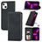 Leather Case Stands Flip Cover H29 Holder for Apple iPhone 13 Mini