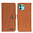 Leather Case Stands Flip Cover Holder A01D for Motorola Moto Edge 20 Lite 5G Brown