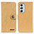 Leather Case Stands Flip Cover Holder A01D for Motorola Moto Edge X30 5G Gold