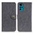 Leather Case Stands Flip Cover Holder A01D for Motorola Moto G22 Black