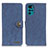 Leather Case Stands Flip Cover Holder A01D for Motorola Moto G22 Blue