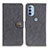 Leather Case Stands Flip Cover Holder A01D for Motorola Moto G41 Black