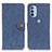 Leather Case Stands Flip Cover Holder A01D for Motorola Moto G41 Blue