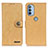 Leather Case Stands Flip Cover Holder A01D for Motorola Moto G41 Gold