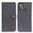 Leather Case Stands Flip Cover Holder A01D for Motorola Moto G50 Black