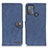 Leather Case Stands Flip Cover Holder A01D for Motorola Moto G50 Blue