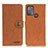 Leather Case Stands Flip Cover Holder A01D for Motorola Moto G50 Brown