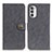 Leather Case Stands Flip Cover Holder A01D for Motorola MOTO G52 Black