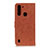 Leather Case Stands Flip Cover Holder A01D for Motorola Moto One Fusion Brown