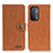 Leather Case Stands Flip Cover Holder A01D for OnePlus Nord N200 5G Brown