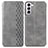 Leather Case Stands Flip Cover Holder A01D for Samsung Galaxy S21 5G Gray