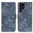 Leather Case Stands Flip Cover Holder A01D for Samsung Galaxy S21 Ultra 5G Blue