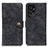 Leather Case Stands Flip Cover Holder A01D for Samsung Galaxy S22 Ultra 5G Black