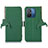 Leather Case Stands Flip Cover Holder A01D for Xiaomi Redmi 12C 4G Green