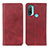 Leather Case Stands Flip Cover Holder A02D for Motorola Moto E30 Red