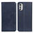 Leather Case Stands Flip Cover Holder A02D for Motorola Moto E32s Blue