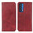 Leather Case Stands Flip Cover Holder A02D for Motorola Moto Edge (2021) 5G Red