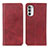 Leather Case Stands Flip Cover Holder A02D for Motorola Moto Edge (2022) 5G Red