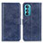 Leather Case Stands Flip Cover Holder A02D for Motorola Moto Edge 30 5G Blue
