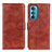Leather Case Stands Flip Cover Holder A02D for Motorola Moto Edge 30 5G Brown